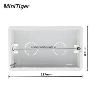 Wall Mounting Box Internal Cassette White Back Box 137*83*56mm