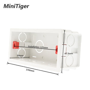Cassette Universal White Wall Mounting Box 144mm*67.5mm