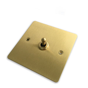 1 piece Brass Toggle Lamp Switch Outlet Brass Lever Single Dual Control Retro Light Switch Wall Power Socket Panel Set